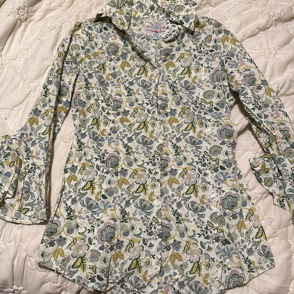 Floral paisley button down